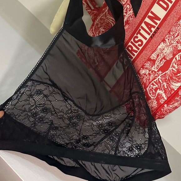 🖤 Hanky Panky After Midnight Black lace bralette with ribbon tie - Picture 9 of 16